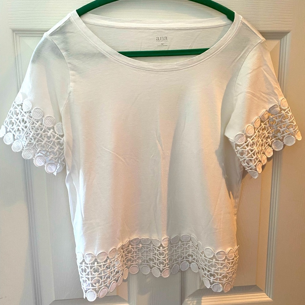 ANA Crochet Detail Top